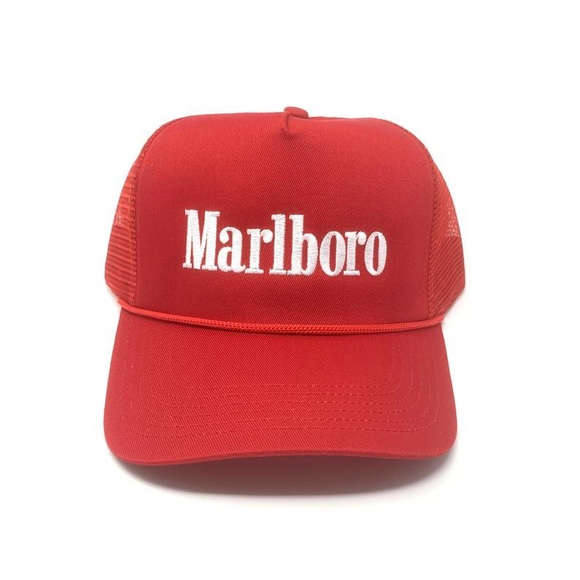 Marlboro Accessories - Marlboro Hat Trucker Adjustable Red white logo